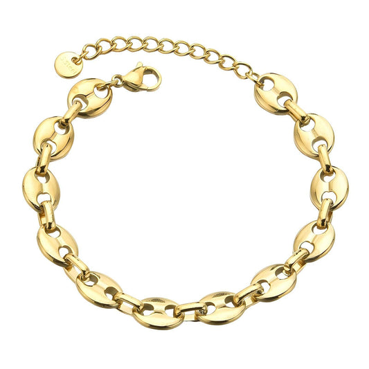 Elegant 18 K Gold plated Chain Bracelet with Secure Lobster Clasp - OmKrust